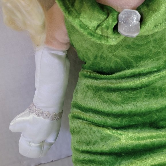 Disney Parks Green Dress Gown The Muppets Miss Piggy Tall Plush Doll 20" - Picture 6 of 16